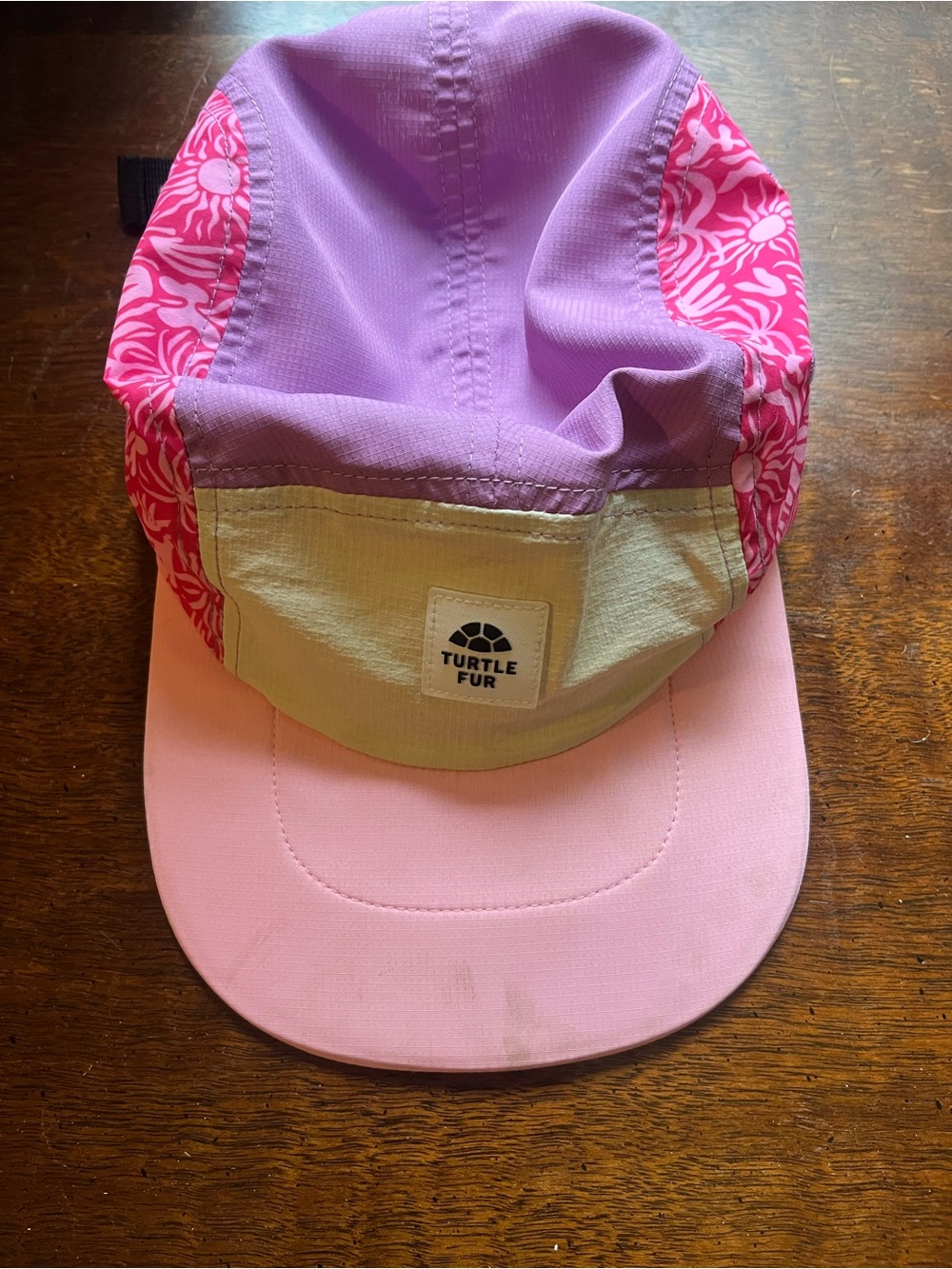 Womens turtle fur Sun Hat — Pink, Purple & Green